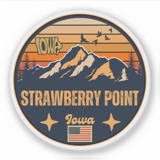 Strawberry Point, Iowa Aufkleber (Vorderseite)
