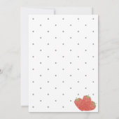 Strawberry Polka Dot Birthday Einladung (Rückseite)