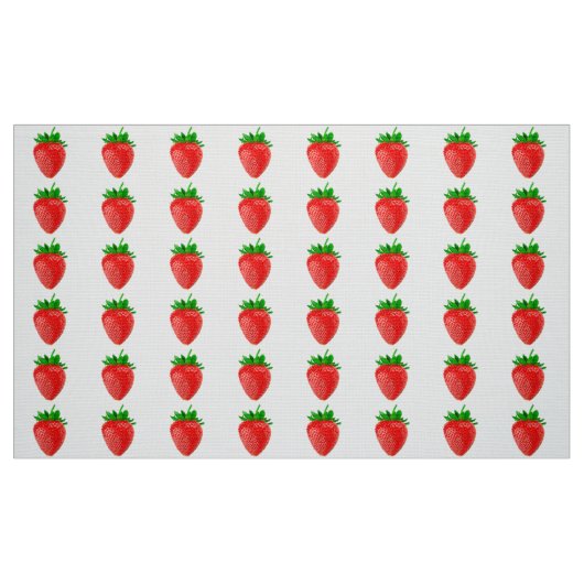 Strawberry Polyester Poplin Fabric Stoff (Fat Quarter (45,7 x 55,9 cm))
