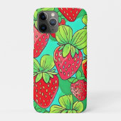Strawberry Pop Art Pattern Case-Mate iPhone Hülle (Rückseite)