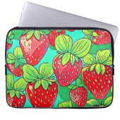 Strawberry Pop Art Pattern Laptopschutzhülle (Vorderseite)
