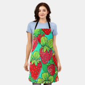 Strawberry Pop Art Pattern Schürze (Getragen)