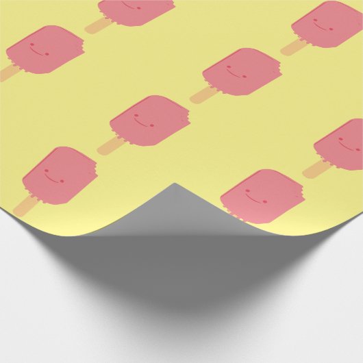 Strawberry Popsicle Cartoon Zeichnend Geschenkpapier (Ecke)