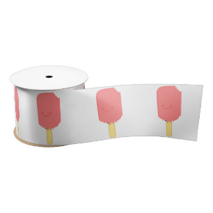 Strawberry Popsicle Niedlicher Cartoon Zeichnend Satinband