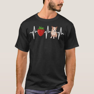 Strawberry Portugiesisch Podengo Pequeno Heartbeat T-Shirt