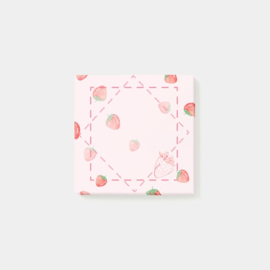 Strawberry-Post-it-Hinweise Post-it Klebezettel (Vorderseite)