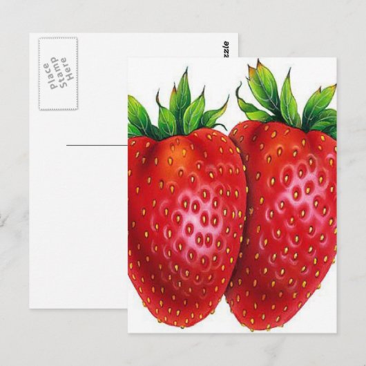 STRAWBERRY POSTKARTE (Vorne/Hinten)