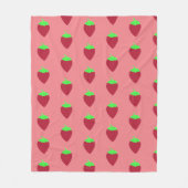 Strawberry Print Fleecedecke (Vorderseite)