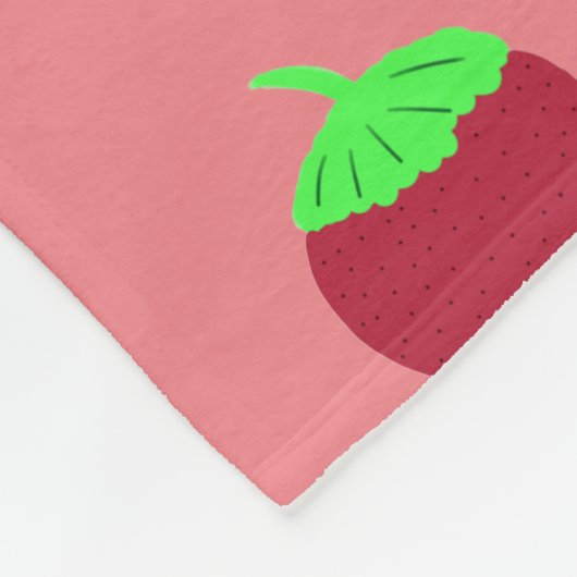 Strawberry Print Fleecedecke (Ecke)