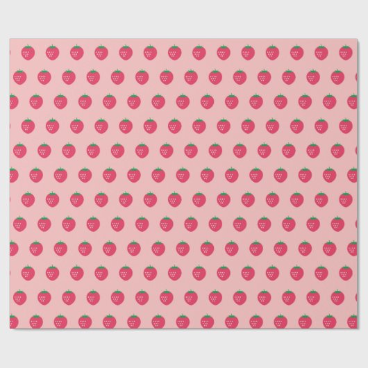 Strawberry Print Geschenkpapier (Flach)