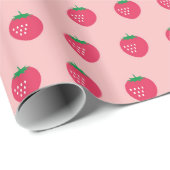 Strawberry Print Geschenkpapier (Rolleneckpunkt)