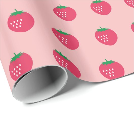 Strawberry Print Geschenkpapier (Rolleneckpunkt)