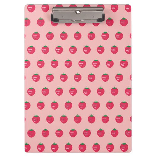 Strawberry Print Klemmbrett (Vorderseite)