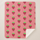 Strawberry Print Sherpadecke (Vorderseite)