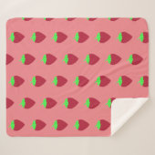 Strawberry Print Sherpadecke (Vorderseite (Horizontal))