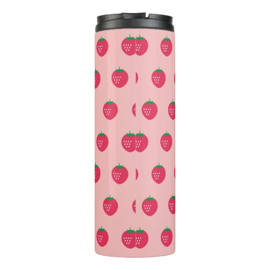 Strawberry Print Thermosbecher (Rückseite)