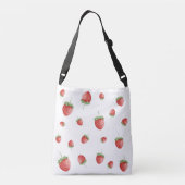Strawberry Print Tragetaschen Mit Langen Trägern (Rückseite)
