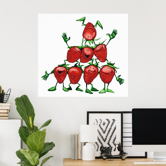 Strawberry Pyramid Poster (Heimbüro)