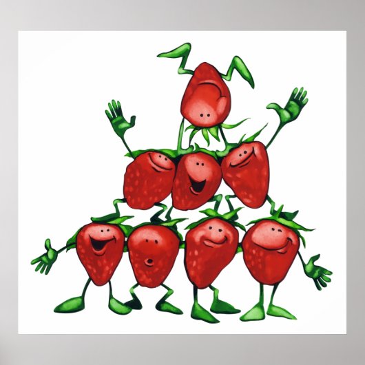 Strawberry Pyramid Poster (Vorne)
