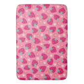 Strawberry Rainbow Daisy-Muster Badematte (Vorderseite Vertikal)