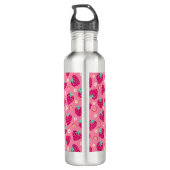 Strawberry Rainbow Daisy-Muster Edelstahlflasche (Rückseite)