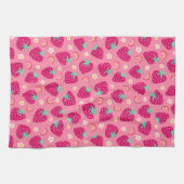 Strawberry Rainbow Daisy-Muster Geschirrtuch (Horizontal)