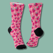 Strawberry Rainbow Daisy-Muster Socken