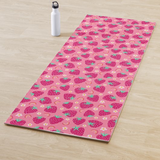 Strawberry Rainbow Daisy-Muster Yogamatte (Beispiel)