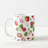 Strawberry Raspberry Botanical Pill Pattern Kaffeetasse (Links)