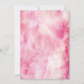 Strawberry & Raspberry Pink 1. Geburtstag BabyGirl Einladung (Rückseite)