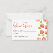 Strawberry rät wie viele Berry Sweet Baby Dusche Mitteilungskarte (Vorderseite)