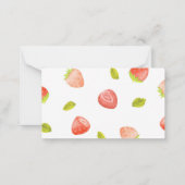 Strawberry rät wie viele Berry Sweet Baby Dusche Mitteilungskarte (Rückseite)