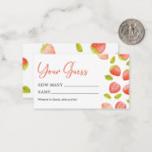 Strawberry rät wie viele Berry Sweet Baby Dusche Mitteilungskarte (Vorderseite/Rückseite Beispiel)