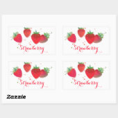 Strawberry Rectangle Stickers (Blatt)