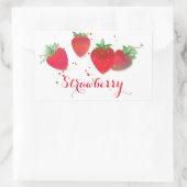 Strawberry Rectangle Stickers (Tasche)
