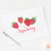 Strawberry Rectangle Stickers (Umschlag)
