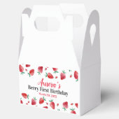 Strawberry Red Birthday Favor Box Gable Box Geschenkschachtel (Geöffnet)