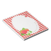 Strawberry Red Kariert Notizblock (angewinkelt)