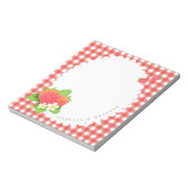 Strawberry Red Kariert Notizblock (Rotiert)