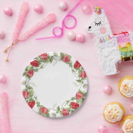 Strawberry Red Pappteller (Party)