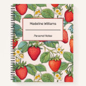 Strawberry Red Pattern Notizblock (Vorderseite)