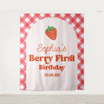 Strawberry Red Pink Berry Erster Geburtstag Party