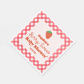 Strawberry Red Pink Berry Sweet Baby Dusche Serviette (Ecke)