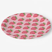 Strawberry Red Pink Berry Sweet Pappteller (Schrägansicht)