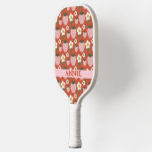 Strawberry Red Pink Personalisiert Pickleball Padd Schläger (Links)