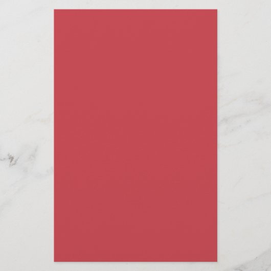 Strawberry Red Solid Color Briefpapier (Vorderseite)