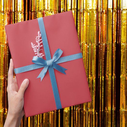 Strawberry Red Solid Color Geschenkpapier