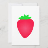 Strawberry Red White 1. Geburtstag Party Custom Einladung (Rückseite)