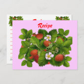 Strawberry-Rezept-Karte Postkarte (Vorne/Hinten)