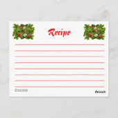 Strawberry-Rezept-Karte Postkarte (Rückseite)